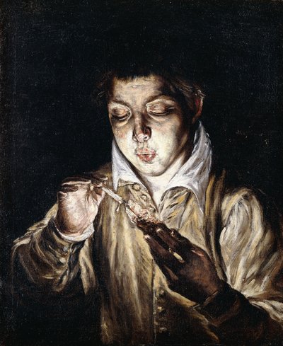 En dreng tænder et lys, af El Greco