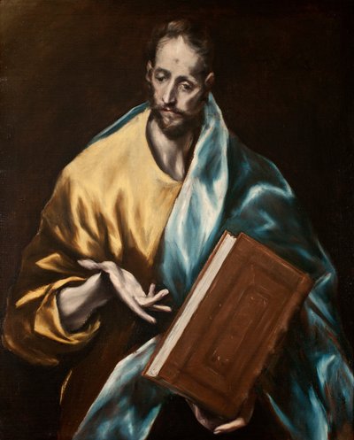 Spansk:  El apóstol Santiago el Menor Apostel Sankt Jakob den Lille af El Greco