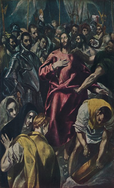 Espolio Entkleidung Christi., Disrobing of Christ, c1577-1579, 1938 af El Greco