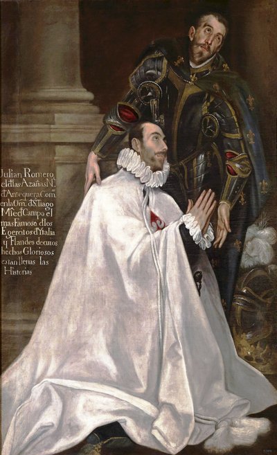 Julián Romero de las Azanas og hans skytshelgen Julian af El Greco