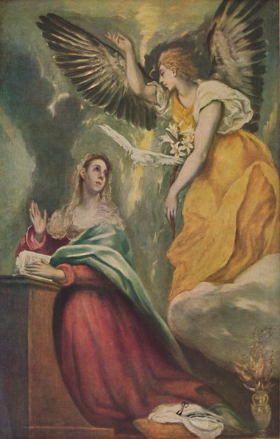 Maria Verkundigung, Bebudelsen, c1595 - 1600, 1938 af El Greco