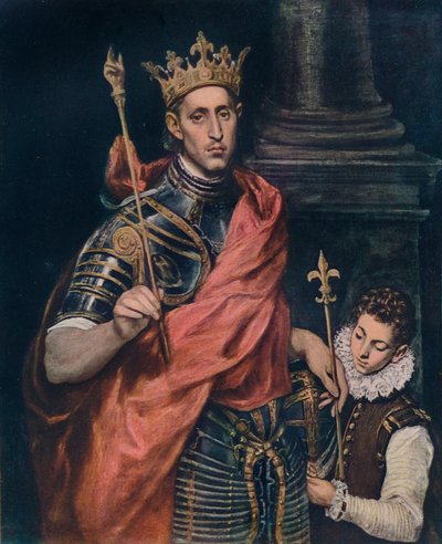 St. Louis konge af Frankrig med en side, c1590 af El Greco