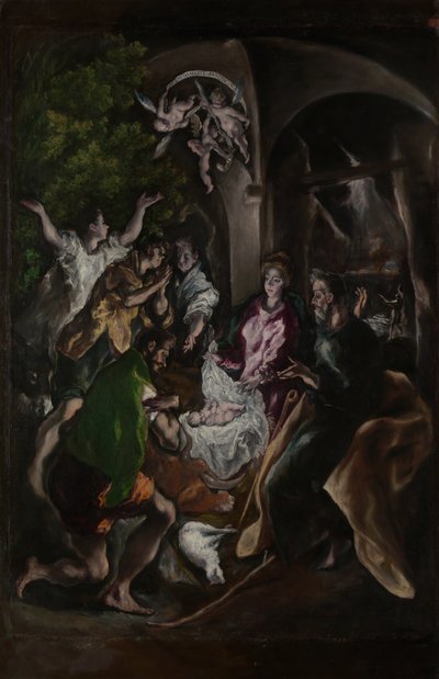 Hyrdernes tilbedelse, ca. 1605-10. af El Greco