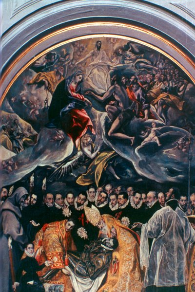 Begravelsen af grev Orgaz detalje, 1586-1588 af El Greco