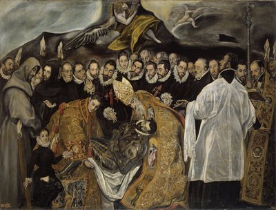 Begravelsen af greven af Orgaz nederste del, ca 1625 af El Greco