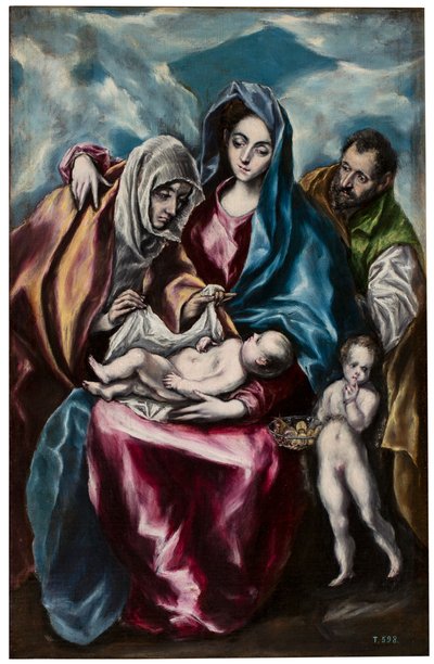 Den hellige familie med Sankt Anna og Sankt Johannes af El Greco