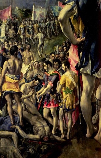The Martyrium of St. Maurice, 1580-83 (detalje af 90011) af El Greco