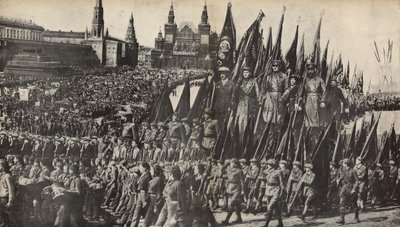 Illustration fra USSR Builds Socialism, 1933. af Eliezer Markowich Lissitzky