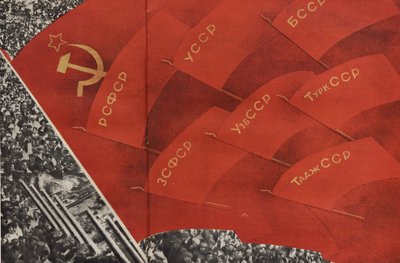 Illustration fra USSR Builds Socialism, 1933. af Eliezer Markowich Lissitzky