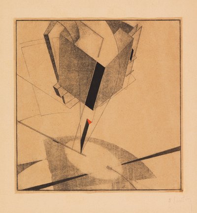 Proun 5A, 1919. af Eliezer Markowich Lissitzky