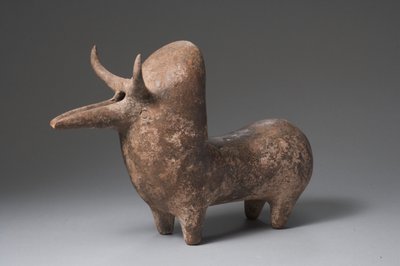 Amlash rhyton i form af en zebu tyr (terracotta) af Elamite