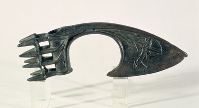 Økseblad, der forestiller en bueskytte, muligvis fra Lorestan, Iran, slutningen af 2. eller begyndelsen af 1. årtusinde f.Kr. (bronze) af Elamite