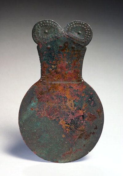 Spejl, fra Marlik, det nordvestlige Iran, ca. 1400 f.Kr. (bronze) af Elamite