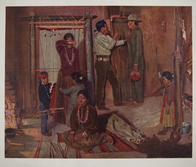 Forlader hjemmet til Carlisle Indian School (chromolitho) af Elbridge Ayer Burbank