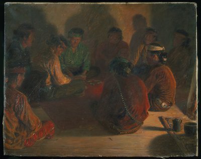 Navajo kortspillere af Elbridge Ayer Burbank
