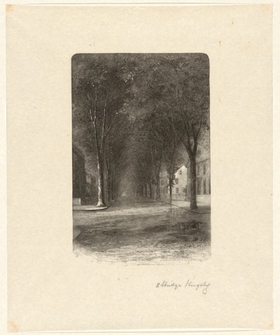 Uden titel [Tree-lined Street] af Elbridge Kingsley