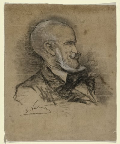 Karikaturportræt af maleren Johannes Bosboom (1817-1891) af Elchanon Verveer