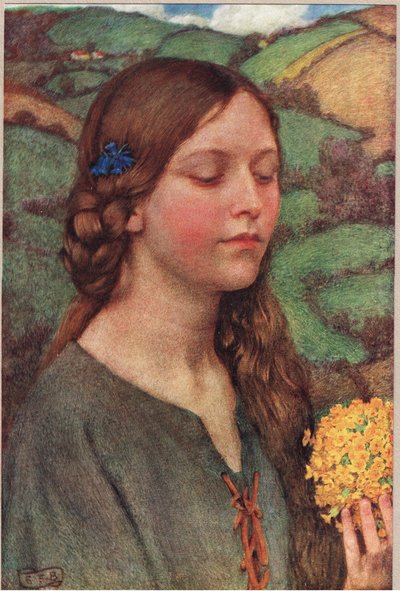 Buket blomster, illustration fra 