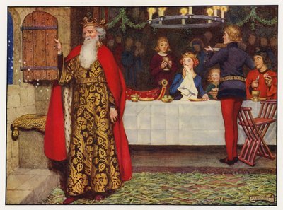 Carols: Good King Wenceslas (farve litho) af Eleanor Fortescue Brickdale