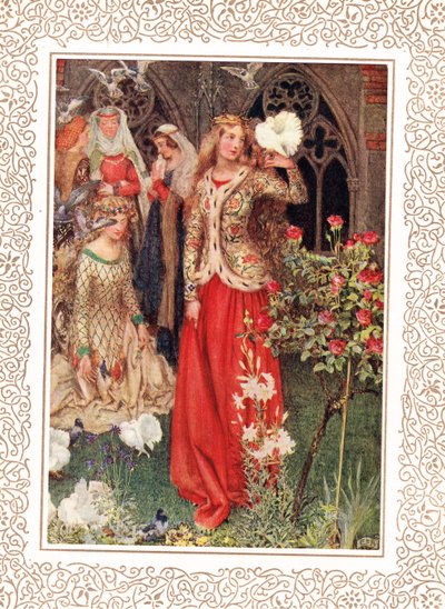 Guinevere og hendes damer i de gyldne dage, illustration fra 