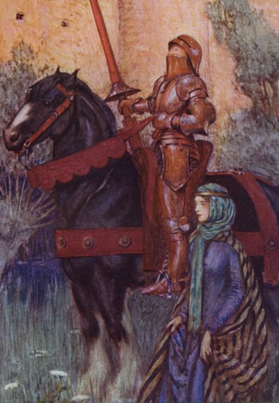Illustration til Idylls Of The King af Alfred Lord Tennyson (farve litho) af Eleanor Fortescue Brickdale