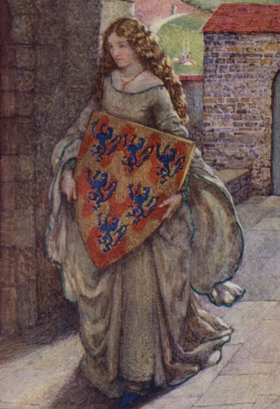Illustration til Idylls Of The King af Alfred Lord Tennyson (farve litho) af Eleanor Fortescue Brickdale