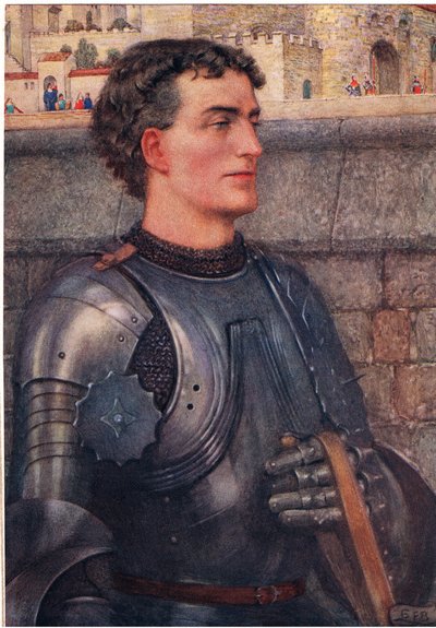 Lancelot, ca. 1910 (farve litho) af Eleanor Fortescue Brickdale