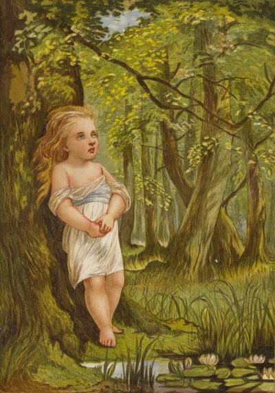Længe vaklede hans tanker (farve litho) af Eleanor Fortescue Brickdale