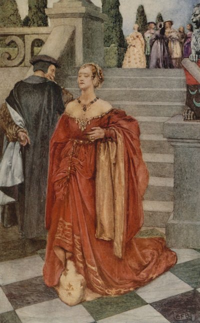 "Når hjertet lider et slag" (farve litho) af Eleanor Fortescue Brickdale