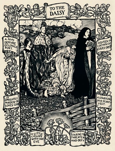 Illustration til Wordsworths Digt til Daisy, nr. 2, 1923 af Eleanor Fortescue Brickdale