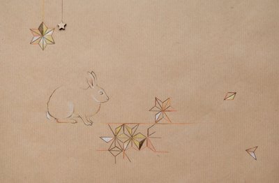 Scatter, 2014 (blyant og blandede medier på papir) af Eleanor Grafton