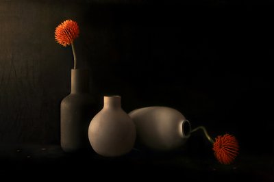 Stilleben med appelsinblomster af Elena Arjona