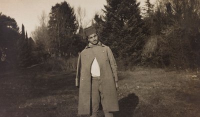 Album af Første Verdenskrig i Friuli-Venezia Giulia: portræt af en østrigsk fangekadet i Villa Brazzà, hjemsted for 17 af krigshospitalet i Soleschiano Manzano (s/h foto) af Elena Bianconcini