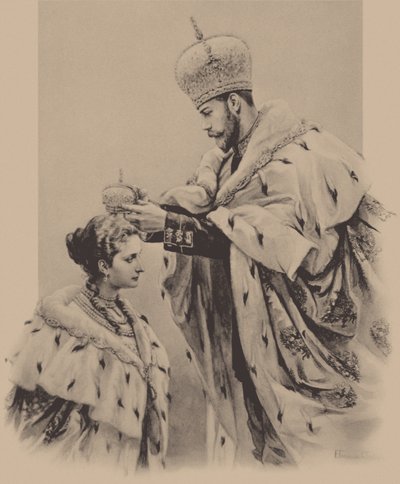 Kroningen af kejserinde Alexandra Fyorodovna, 1899 af Elena Petrovna Samokish-Sudkovskaya