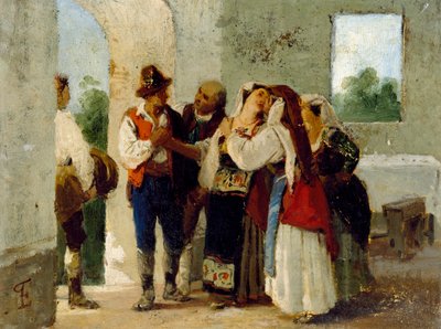 Bonde forlader familiens hjem for at blive gift i en anden landsby af Eleuterio Pagliano