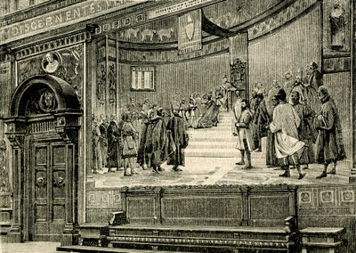 Freskerne i den store sal i barnabitternes palads, af Elia Bonci (1866-1953), Macerata, Marche, Italien af Elia Bonci