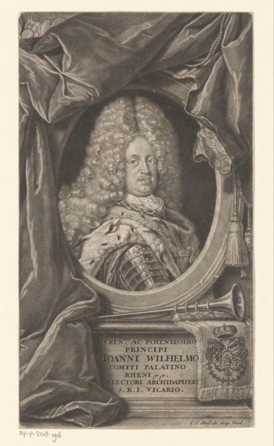 Portræt af Johann Wilhelm af Elias Christopf Heiss