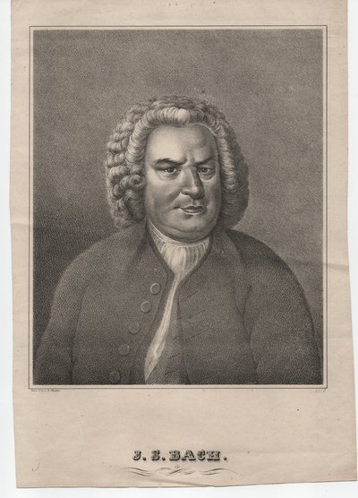 Johann Sebastian Bach (1685-1750) (ca. 1850, kobberstik) af Elias Gottleib (after) Haussmann