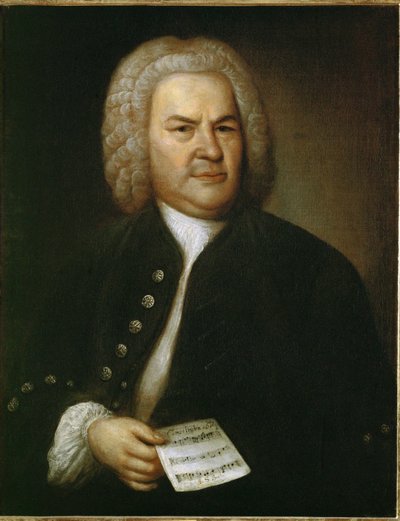 Johann Sebastian Bach, tysk komponist (olie på lærred) af Elias Gottleib Haussmann