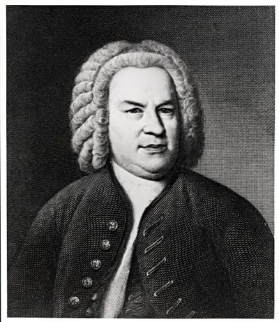 Portræt af Johann Sebastian Bach, tysk komponist af Elias Gottleib Haussmann