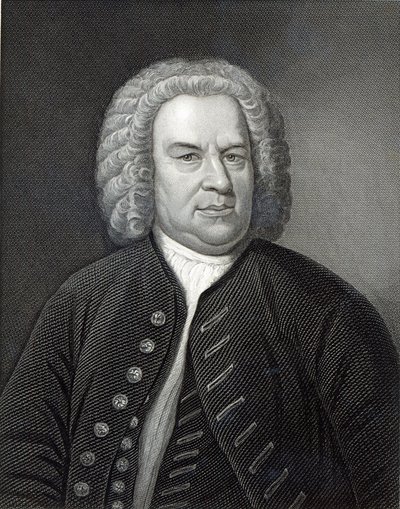 Portræt af Johann Sebastian Bach, tysk komponist af Elias Gottleib Haussmann