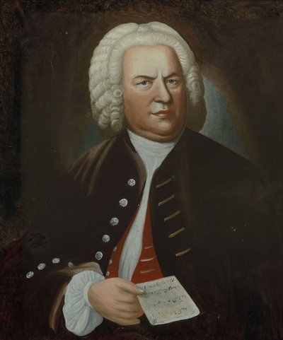 Portræt af Johann Sebastian Bach, midten af det 18. århundrede.. af Elias Gottlob Haussmann