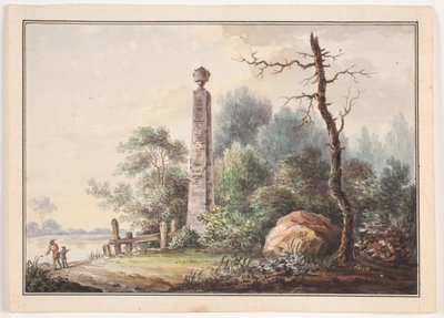 Mindestøtte ved en sø af Elias Meyer