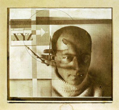 Konstruktøren (Selvportræt) - fotografi af Lazar Lissitzky dit El Lissitzky (Lissitsky ou Lissitski) (1890-1941) - 1924 - Fotografi - Van Abbemuseum, Eindhoven af Eliezer Markowich Lissitzky