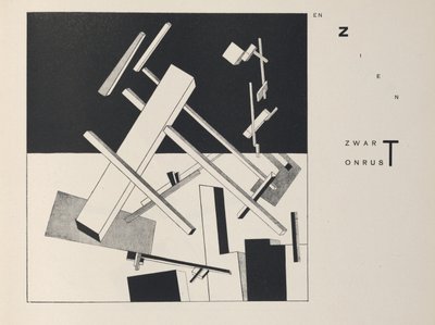 Om to firkanter, 1922. af Eliezer Markowich Lissitzky