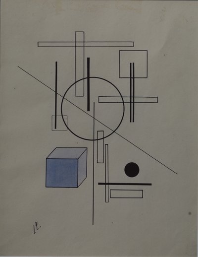 Komposition, 1920 af Eliezer Markowich Lissitzky
