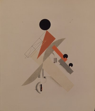 Globetrotter. Figur til operaen Victory over the sun af A. Kruchenykh, 1920-1921 af Eliezer Markowich Lissitzky