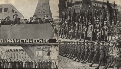 Illustration fra USSR Builds Socialism, 1933. af Eliezer Markowich Lissitzky