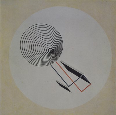 Proun 93. Flydende spiral, 1924 af Eliezer Markowich Lissitzky