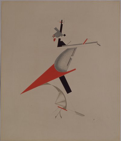 Ruffian. Figur til operaen Victory over the sun af A. Kruchenykh, 1920-1921 af Eliezer Markowich Lissitzky